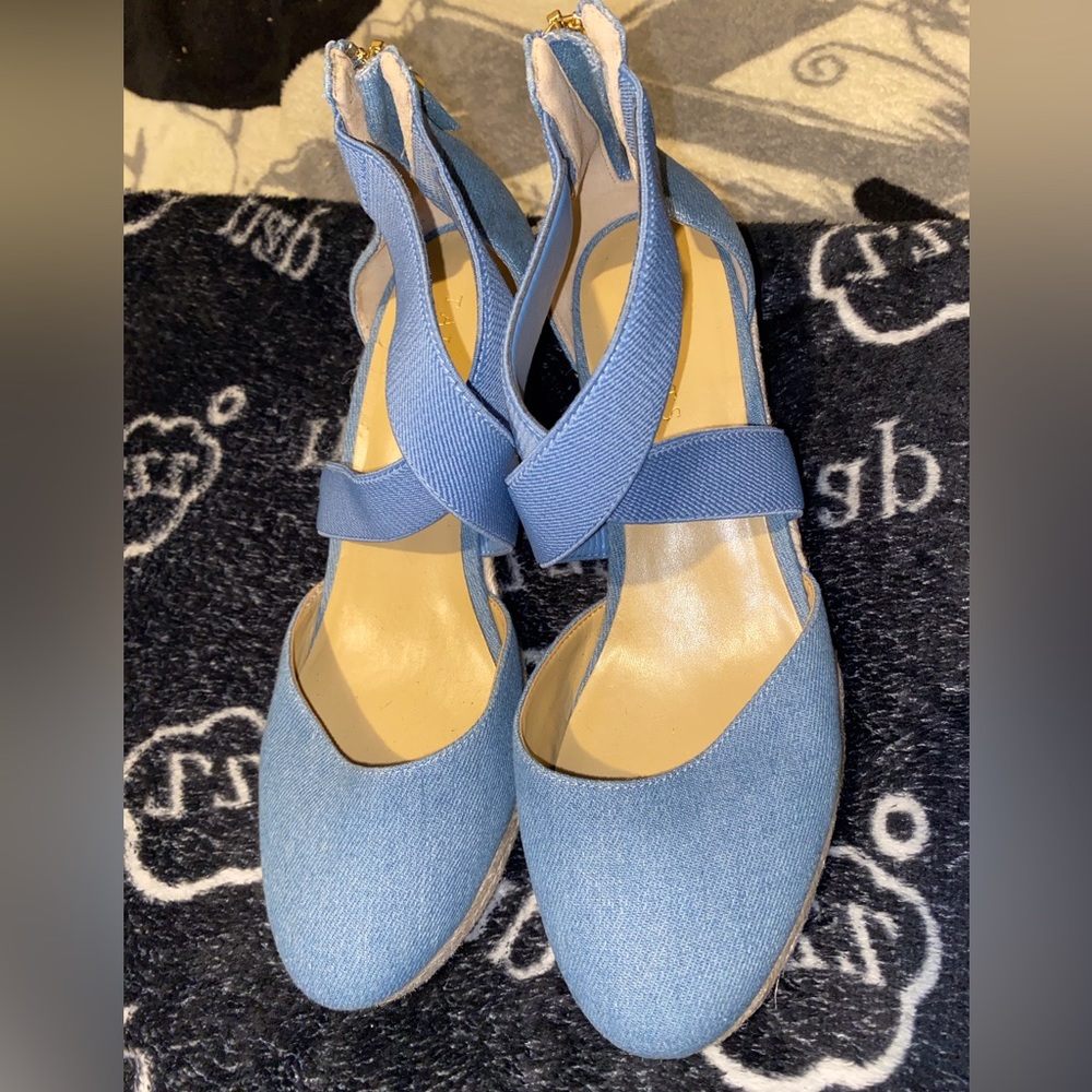 Talbots Lyndsay D’Orsay Espadrille Wedges Women’s Size 9